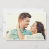 エレガントなカリグラフィー ウェディング 2 フォト セーブ・ザ・デート (裏面)