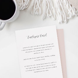 エレガントなカリグラフィー オール・パーパス カスタマイズ可能 エンクロージャーカード