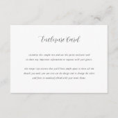 エレガントなカリグラフィー オール・パープス カスタマイズ可能 エンクロージャーカード (正面)