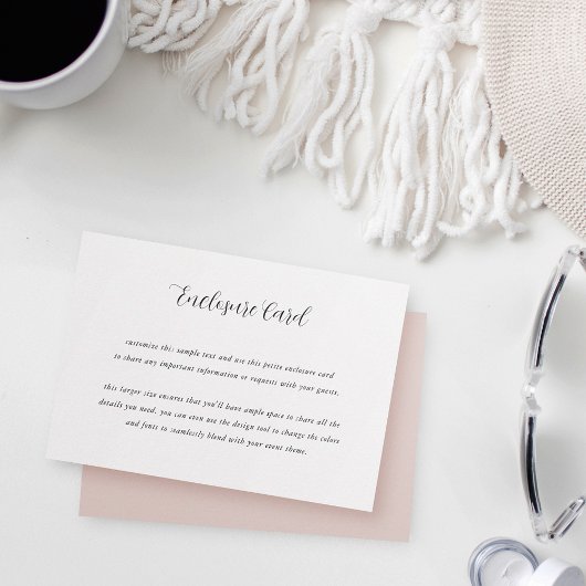 エレガントなカリグラフィー オール・パープス カスタマイズ可能 エンクロージャーカード