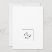 エレガントなカリグラフィー クラシックボーダー ホワイト ウェディング 招待状 (裏面)