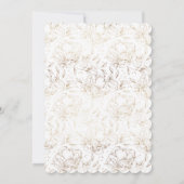 エレガントなカリグラフィー ゴールド フローラル ボタニカル 洗礼 招待状 (裏面)