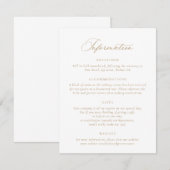 エレガントなカリグラフィー スクリプト ウェディング情報 招待状 (正面/裏面)