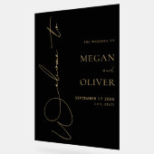 エレガントなカリグラフィー スクリプト ウェディング ウェルカム アクリルサイン (傾斜)