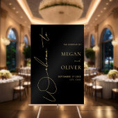 エレガントなカリグラフィー スクリプト ウェディング ウェルカム アクリルサイン