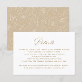 エレガントなカリグラフィー スクリプト ウェディング ディテール インサート 招待状