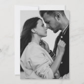 エレガントなカリグラフィー スクリプト ネーム 現代のウェディング セーブザデート (裏面)