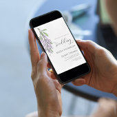 エレガントなカリグラフィー スクリプト ラベンダー ウェディング 招待状