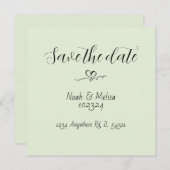 エレガントなカリグラフィー・セーブ・ザ・デート招待状 招待状 (正面/裏面)