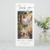 エレガントなカリグラフィー フォト ストリップ ありがとう カード (スタンド正面)