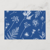 エレガントなカリグラフィー　ホワイト＆マセイユブルー　ウェディング エンクロージャーカード (裏面)