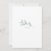 エレガントなカリグラフィー ボタニカルエンゲージメントパーティー 招待状 (裏面)