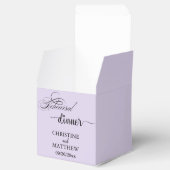 エレガントなカリグラフィー ライトパープル リハーサルディナー フェイバーボックス (オープン)