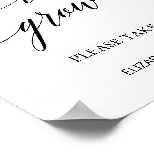 エレガントなカリグラフィー　愛を育む好意のサイン ポスター (角)