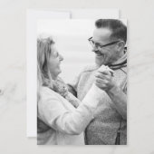 エレガントなカリグラフィー 黒と白の誓いの更新 招待状 (裏面)