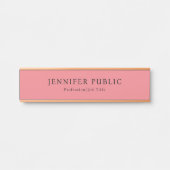 エレガントなカリスマレッドモダンシンプルテンプレート サインプレート (正面)