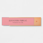 エレガントなカリスマレッドモダンシンプルテンプレート サインプレート (正面)