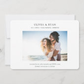 エレガントなカリムノス ギリシャ 結婚式 Save the Date 招待状 (裏面)