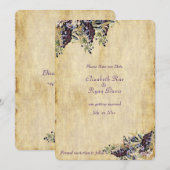 エレガントなカントリー調、ワインボトルに囲まれた結婚式の招待状 招待状 (正面/裏面)