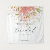 エレガントなカントリー フラワーの水彩画 手描き タペストリー (正面)