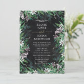 エレガントなカントリー フラワーボーダー招待状 招待状 (スタンド正面)