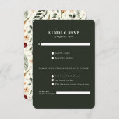 エレガントなカントリー マナー | ランチの出欠カード 出欠カード (正面/裏面)