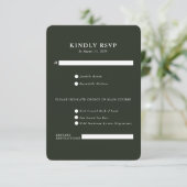 エレガントなカントリー マナー | ランチの返信カード 出欠カード (スタンド正面)