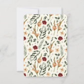 エレガントなカントリー マナー | ランチの返信カード 出欠カード (裏面)