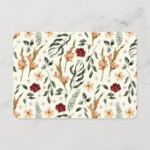 エレガントなカントリー マナー | ランチ緑の囲いカード エンクロージャーカード (裏面)