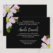 エレガントなカントリー ローズの葬儀案内カード 招待状 (正面/裏面)