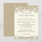 エレガントなカントリー ヴィンテージ ウェディング 招待状 (正面/裏面)