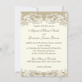 エレガントなカントリー ヴィンテージ ウェディング 招待状