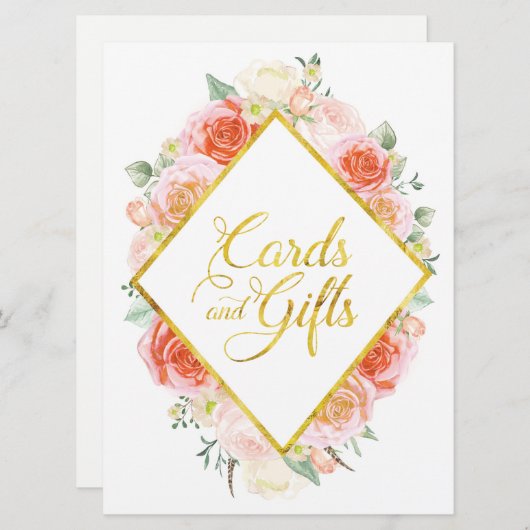 エレガントなカードおよびギフトは台に置きます印- 6.5" --をx 8.75" 招待状 (正面/裏面)