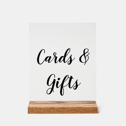 エレガントなカードとギフトアクリルのサイン アクリルサイン (正面)