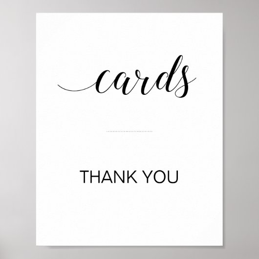 エレガントなカードドロップボックス カードテーブルサイン ポスター (正面)