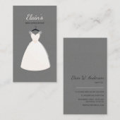 エレガントなガウンの花嫁の服のブティックのウェディングプランナー 名刺 (正面/裏面)