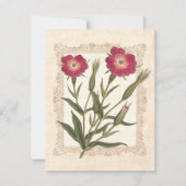 エレガントなガーデニングレディの50歳の誕生日パーティー 招待状 (正面)