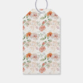 エレガントなガーデンパーティーの花のブライダルシャワー ギフトタグ (裏面)