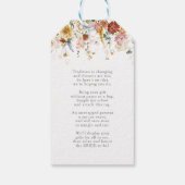 エレガントなガーデンフラワー ブライダルシャワー ギフタグ(ラッピングなし) ギフトタグ (裏面)