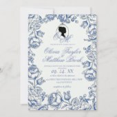 エレガントなガーデンフラワー ボホ ブリジャートン ウェディング , 招待状 (正面)