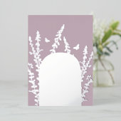 エレガントなガーデンリーフとバタフライのウェディングカード 箔招待状 (立ち正面)