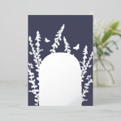 エレガントなガーデンリーフとバタフライのウェディング 箔招待状 (立ち正面)