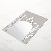 エレガントなガーデンリーフとバタフライのウェディング 箔招待状 (回転した状態)