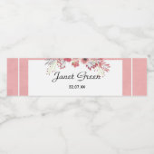 エレガントなガーリー ウェディング シャワー 水ボトル ラベル (シングルラベル)