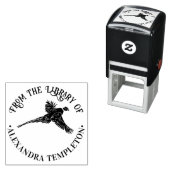 エレガントなキジのゲーム鳥シルライブラリーブック名 セルフインキングスタンプ (インサイチュ)