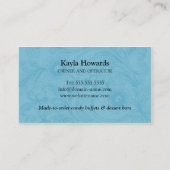 エレガントなキャンデーおよびデザートのビュッフェ 名刺 (裏面)