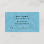 エレガントなキャンデーおよびデザートのビュッフェ 名刺 (裏面)