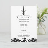 エレガントなキャンドルブラの招待状 招待状 (スタンド正面)