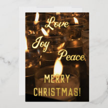 エレガントなキャンドル 本物の金箔 メリークリスマス フォイ