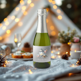 エレガントなキャンプ ブライドの独身最後の週末 スパークリングワインラベル